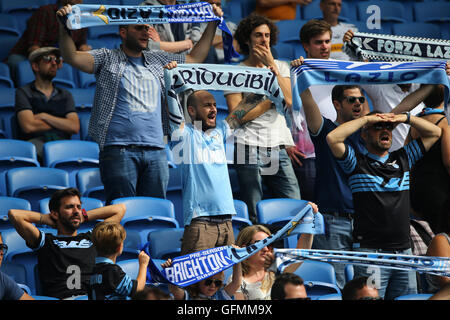 American Express Stadion, Brighton, Vereinigtes Königreich. 31. Juli 2016. Lazio-Fans bei einem Testspiel vor der Saison. Bildnachweis: Tony Rogers/Alamy Live-Nachrichten Stockfoto