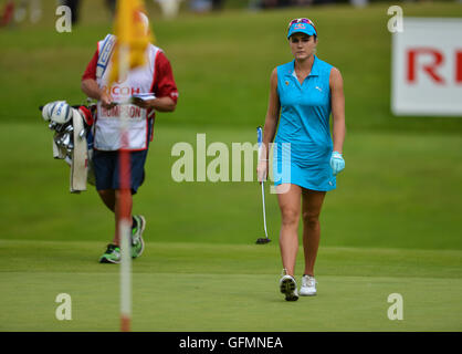 Woburn Golf Course, Milton Keynes, UK. 31. Juli 2016. Ricoh Womens Open Golf, letzte Runde. Lexi Thompson (USA) geht auf dem 15. Grün. Bildnachweis: Aktion Plus Sport/Alamy Live-Nachrichten Stockfoto