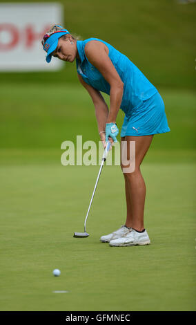 Woburn Golf Course, Milton Keynes, UK. 31. Juli 2016. Ricoh Womens Open Golf, letzte Runde. Lexi Thompson (USA) Putts am 15.. Bildnachweis: Aktion Plus Sport/Alamy Live-Nachrichten Stockfoto