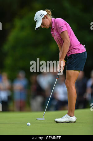 Woburn Golf Course, Milton Keynes, UK. 31. Juli 2016. Ricoh Womens Open Golf, letzte Runde. Stacy Lewis (USA) Putts am 15.. Bildnachweis: Aktion Plus Sport/Alamy Live-Nachrichten Stockfoto