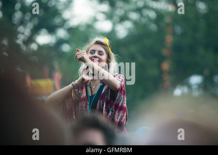 Cumbria, UK. 31. Juli 2016. Kendal Aufruf Musik Festival, Cumbria, 31. Juli 2016, Atmosphäre. Bildnachweis: PAUL WITTERICK/Alamy Live-Nachrichten Stockfoto