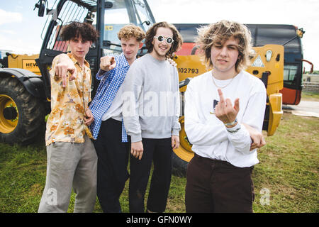 30. Juli 2016 - Ratboy backstage bei YNOT Festival, Matlock, UK, 2016 © Myles Wright/ZUMA Draht/Alamy Live News Stockfoto