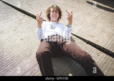 30. Juli 2016 - Ratboy backstage bei YNOT Festival, Matlock, UK, 2016 © Myles Wright/ZUMA Draht/Alamy Live News Stockfoto