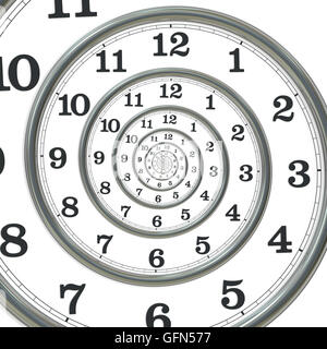 Spiral-Uhr, 3D rendering Stockfoto