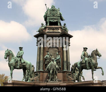 Maria-Theresia-Denkmal in Wien im Jahre 1888 erstmals Stockfoto