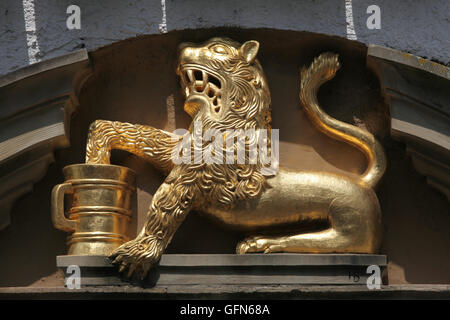 Traditionelle Apotheken Displays in Marbach am Neckar, Baden-Württemberg, Deutschland. Stockfoto