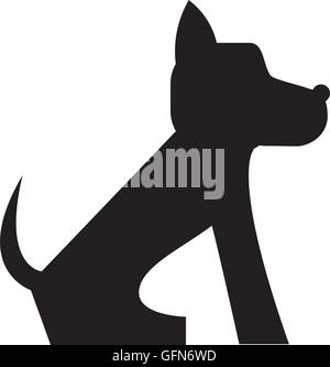 niedlichen Hund Cartoon Ikone Stock Vektor
