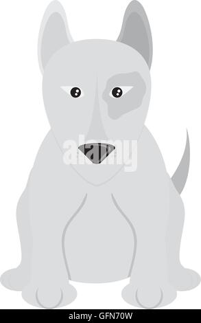 niedlichen Hund Cartoon Ikone Stock Vektor