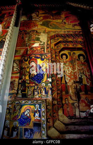 Das 16. Jahrhundert Kloster Kebran Gabriel auf einer Insel im Lake Tana. Bahar Dar, Äthiopien. Stockfoto