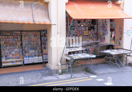 CD- und DVD-Shop in Little India in Singapur. Stockfoto