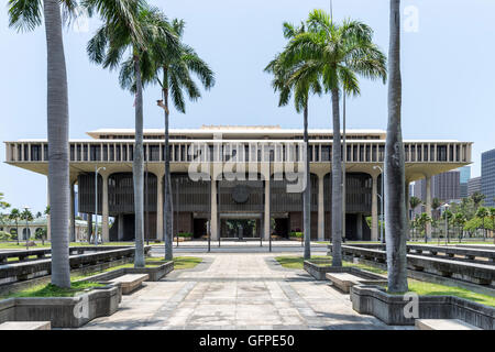 State Capitol, Hawaii, USA, Samstag, 7. Mai 2016. Stockfoto