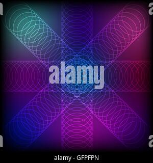 Abstrakt bunt Kreis Linie Mischung Hintergrund, Lager Vektor Stock Vektor