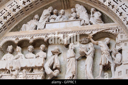 Rouen Kathedrale Cathédrale Primatiale Notre-Dame de Assomption de Rouen detail Stockfoto