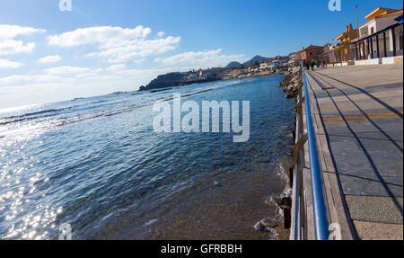 Promenade in der Stadt von Cabo de Palos, Murcia, Spain, Spanien Stockfoto