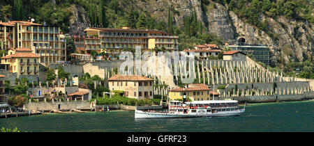 Gardasee. Paddeldampfer „Giuseppe Zanardelli“ am Gardasee, Italien. Stockfoto