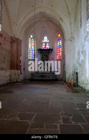 St. Martins Kirche von Valjala ist eine lutherische Kirche in Valjala, auf der Insel Saaremaa, Estland. Stockfoto