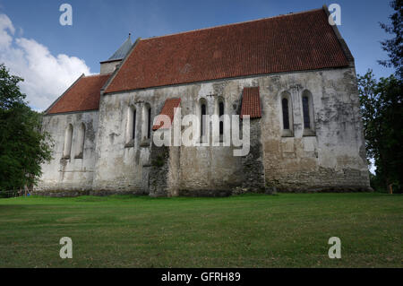 St. Martins Kirche von Valjala ist eine lutherische Kirche in Valjala, auf der Insel Saaremaa, Estland. Stockfoto