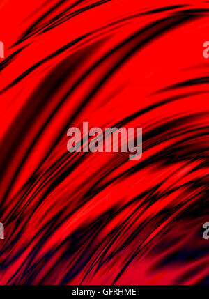 Roter Hintergrund mit zufällig gerichtete schwarze Streifen Stockfoto