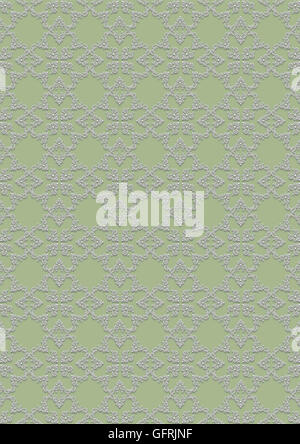 Nahtlose helle Blumenmuster auf grünlich Hintergrund Stockfoto