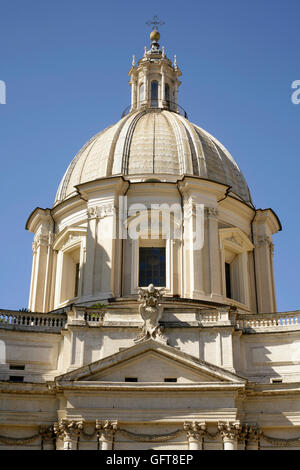 Kuppel des 17. Jahrhunderts barocken Chiesa di Sant'Agnese in Agone, Piazza Navona, Rom, Italien. Stockfoto