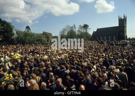 Francis Hughes hunger Stürmer Beerdigung Bellaghy in der Grafschaft Londonderry, Nordirland 1981 Die Unruhen 1980 s UK HOMER SYKES Stockfoto