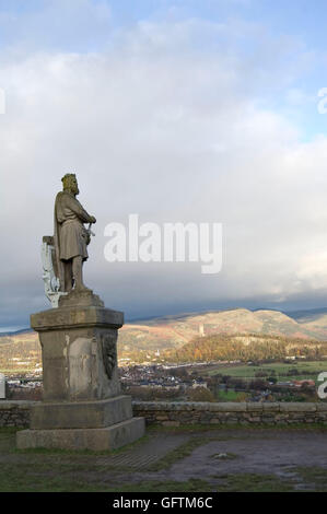 Statue von Robert the Bruce bei Stirling Castle, Schottland, UK Stockfoto