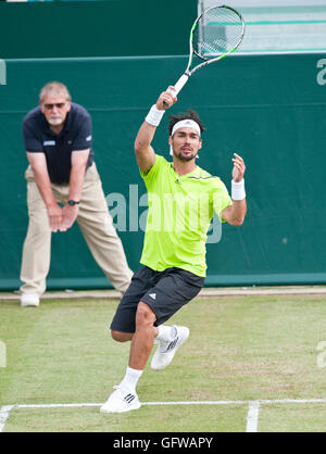 Fabio Fognini auf dem Boodles Tennis Challenge - Boodles - Stoke Park, Buckinghamshire Stockfoto