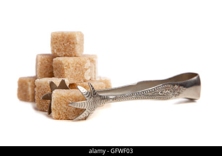 Brown Sugar Cubes Stockfoto