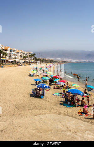 Strand - Playa De La Romanilla, Roquetas de Mar, Costa Almeria, Spanien Stockfoto