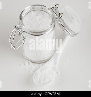 Salz in Glas-container Stockfoto