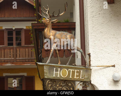 Handel mit Zeichen, St. Wolfgang, Österreich Stockfoto