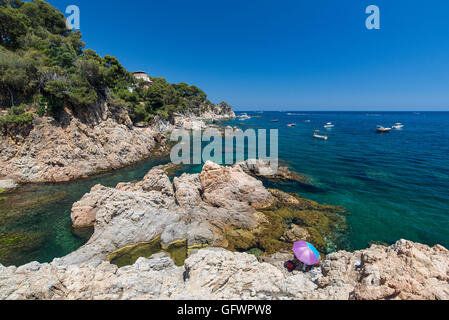 Calella de Palafrugell in Costa Brava, Katalonien. Stockfoto