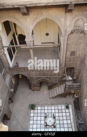 Im Innenhof des Gayer-Anderson Museum in Kairo, Ägypten. Stockfoto