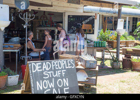 Antiquitäten zu speichern, in dem Dorf Newrybar in new South Wales, Australien Stockfoto