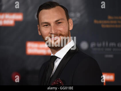 Köln, Deutschland. 1. August 2016. Schauspieler Johnny Palmiero abgebildet bei der Premiere des Films Collide in Köln, Deutschland, 1. August 2016. Der Film beginnt am 04.08.2016. Foto: Henning Kaiser/Dpa/Alamy Live News Stockfoto