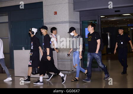 Seoul, Korea. 2. August 2016. Lee MinHo, kommen zweimal und BTS zurück nach Korea nach KCON 2016 LA in Seoul, Korea am 2. August 2016 durchgeführt. (China und Korea Rechte heraus) © TopPhoto/Alamy Live-Nachrichten Stockfoto