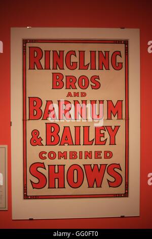 Original-Poster von Ringling Zirkus Stockfoto