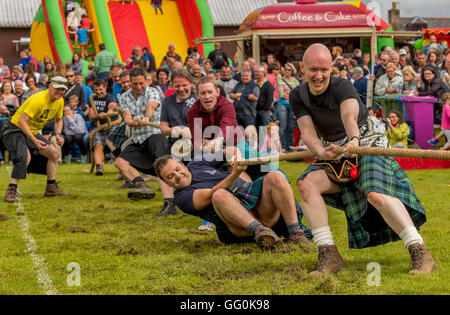 Dufftown, Moray, Schottland, Großbritannien. 30. Juli 2016. Dies ist die Aktivität in Dufftown Highland Games, Moray, Schottland. Stockfoto