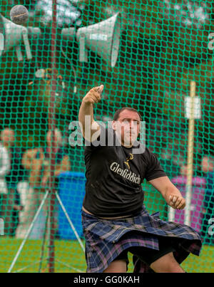 Dufftown, Moray, Schottland, Großbritannien. 30. Juli 2016. Dies ist die Aktivität in Dufftown Highland Games, Moray, Schottland. Stockfoto