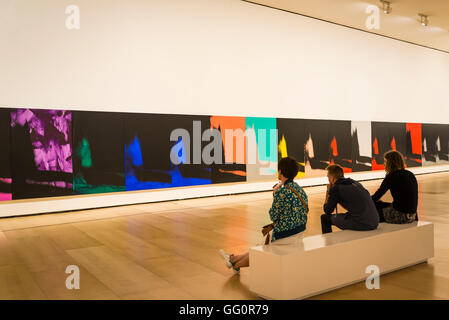 Andy Warhol Ausstellung Schatten, 1978 / 79, Guggenheim Museum, Bilbao, Baskenland, Spanien Stockfoto