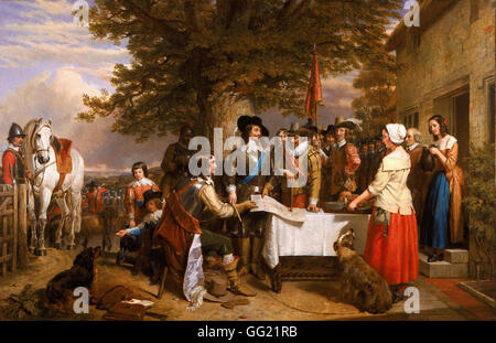 Charles Landseer - Vorabend der Schlacht von Edge Hill, 1642 Stockfoto