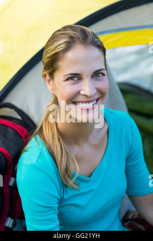 Nahaufnahme von schönen weiblichen Wanderer Stockfoto