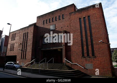 Die Manchester Reform Synagoge, Jacksons hintereinander, Zentrum von Manchester, UK. Stockfoto