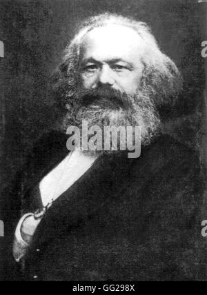 Porträt von Karl Marx aus dem 19. Jahrhundert Stockfoto