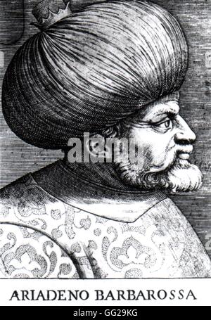 Türkische Piraten Hayreddin Barbarossa, der Algier Staat im 16. Jahrhundert gegründet Stockfoto