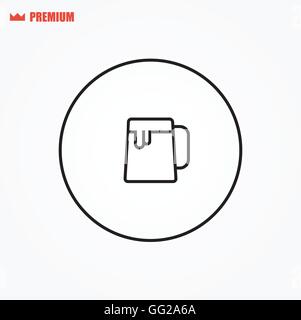 Abgerundete Vektor-Bier-Symbol Stock Vektor