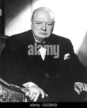 Porträt des britischen Premierminister Winston Churchill 1952 Großbritannien Stockfoto