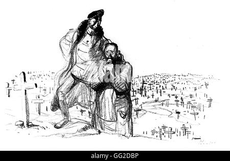 Karikatur von Jean-Louis Forains (1852-1931). "Vor Verdun" 22.11.1916 Frankreich - 1. Weltkrieg Paris. Nationalbibliothek Stockfoto