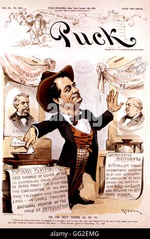 Satirische Cartoon im "Puck" gegen Bryan: "er hätte nicht gedacht das gleiche 1892 1896 Vereinigte Staaten Washington. Library of Congress Stockfoto