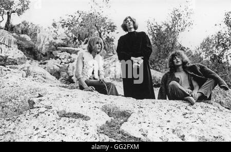 Banana Moon Band, psychedelic-Rock-Band. Daevid Allen, Gilli Smyth, Marc Blanc, Patrick Fontaine Deià (Deya), Balearen, 1968 Stockfoto